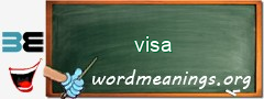 WordMeaning blackboard for visa